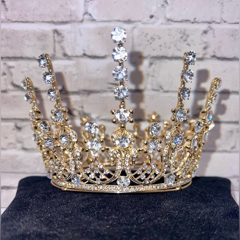 Gold Tone and Crystal Tiara